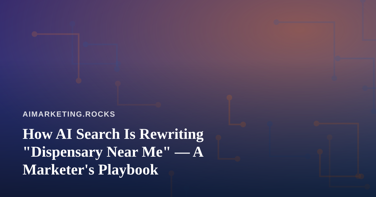 How AI Search Is Rewriting “Dispensary Near Me” — A Marketer’s Playbook