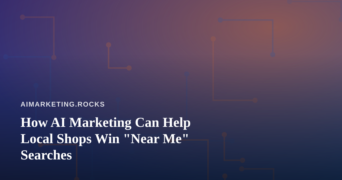 How AI Marketing Can Help Local Shops Win “Near Me” Searches